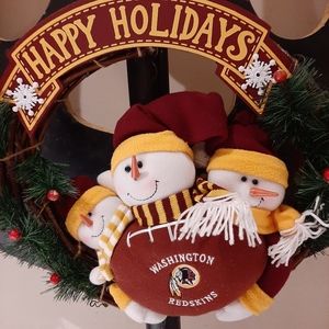 Redskins Xmas Door wreath